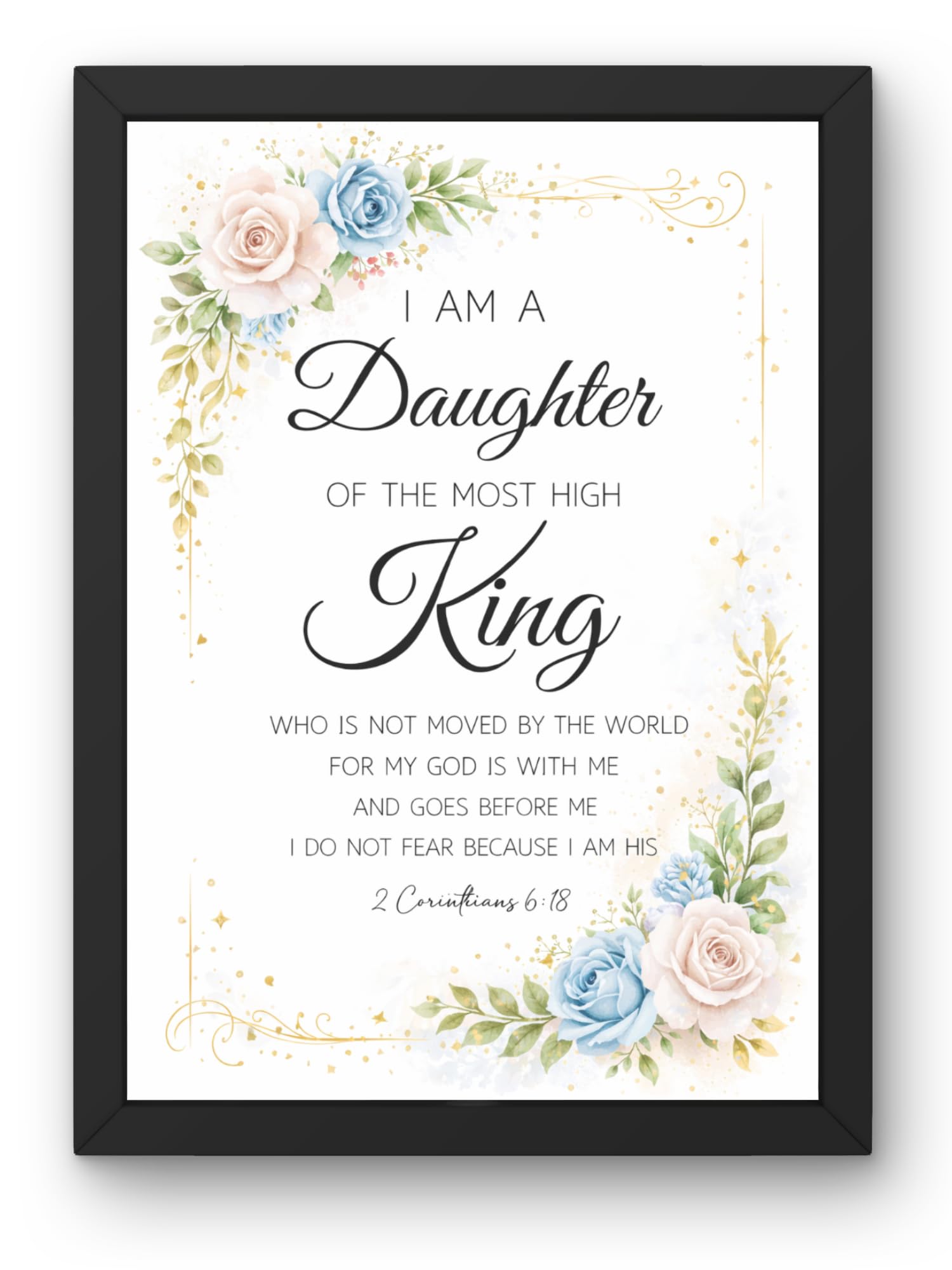 Uryans - Let's Upgrade Together 2 Corriantians 6-18 Bible Verse Wall Frame | Christian Living, Bedroom & Kids Room Decor A4 Size (13.6 x 10.2 inches)
