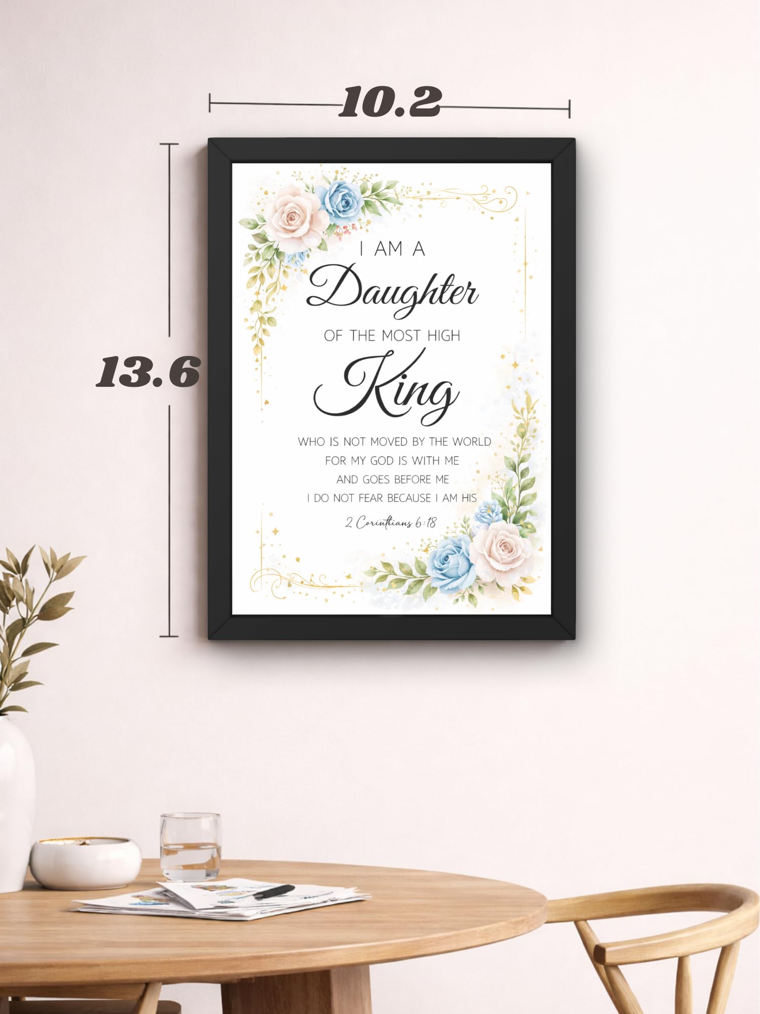 Uryans - Let's Upgrade Together 2 Corriantians 6-18 Bible Verse Wall Frame | Christian Living, Bedroom & Kids Room Decor A4 Size (13.6 x 10.2 inches)