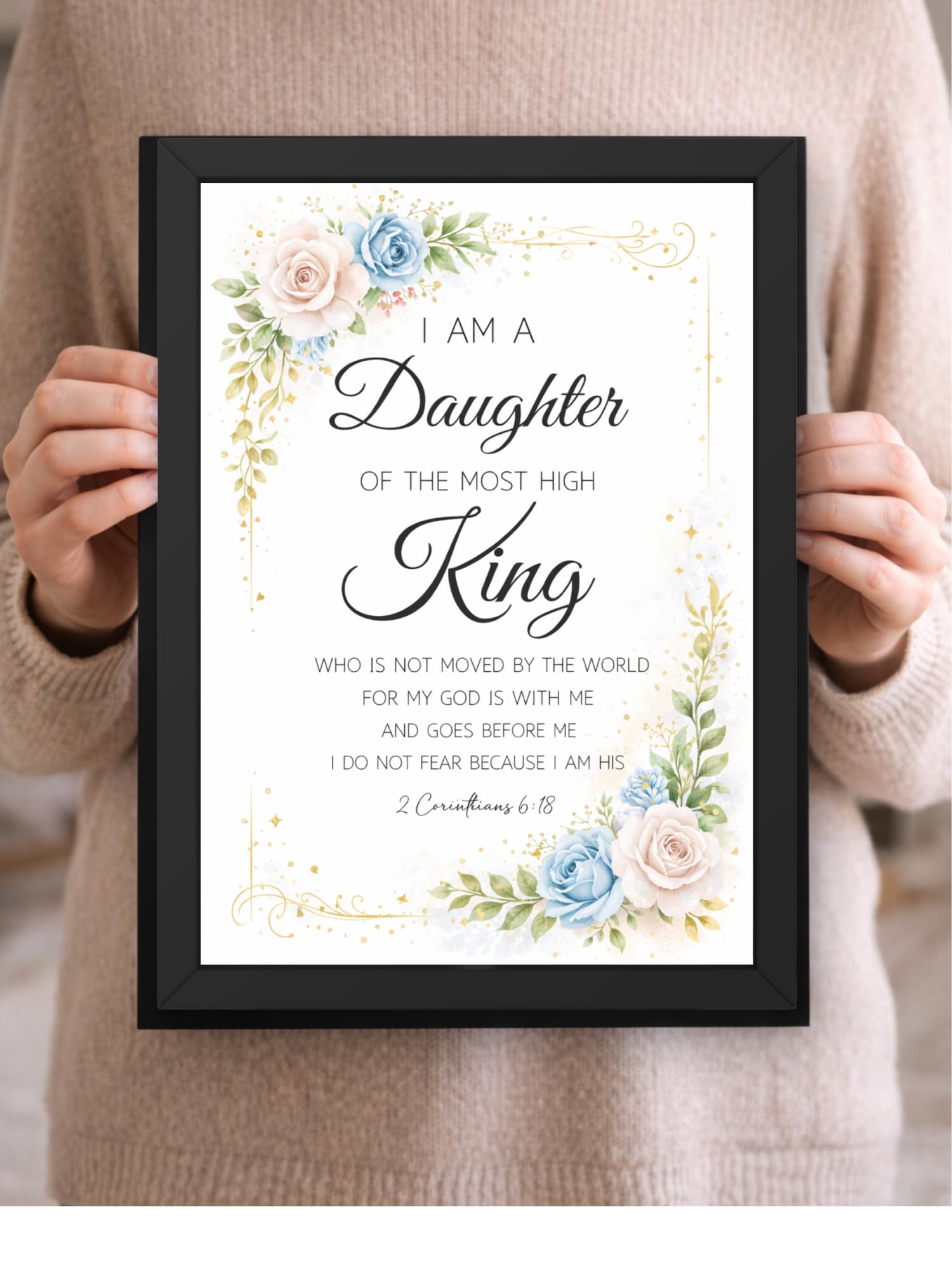Uryans - Let's Upgrade Together 2 Corriantians 6-18 Bible Verse Wall Frame | Christian Living, Bedroom & Kids Room Decor A4 Size (13.6 x 10.2 inches)